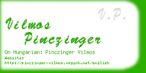 vilmos pinczinger business card